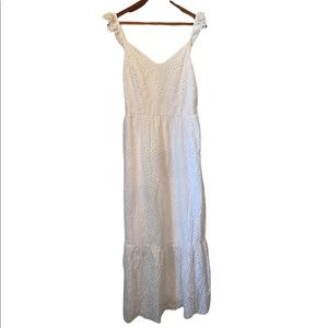 Sincerely Jules Boho White Eyelet Maxi Dress